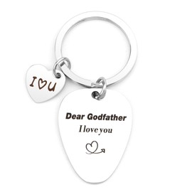 Wixelon Godfather Keyring,Godfather Gifts From Goddaughter,Godfather Gifts From Godson,Father's Day Gifts,Mens Birthday Present,Christmas Gifts For Men