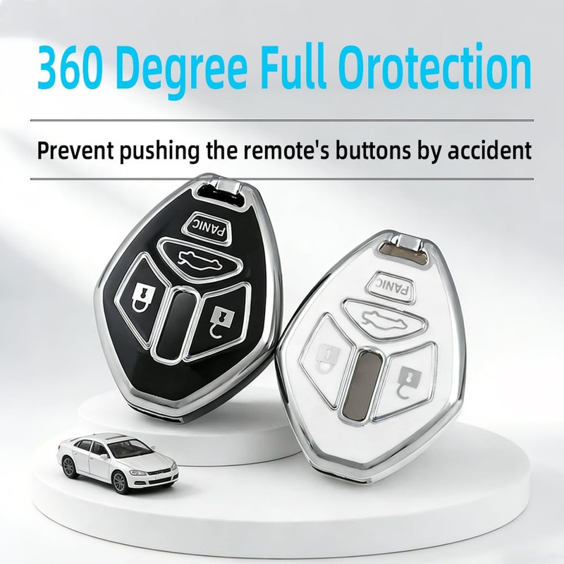 ATFIGII Key Fob Cover Compatible with Mitsubishi Lancer Eclipse Spyder