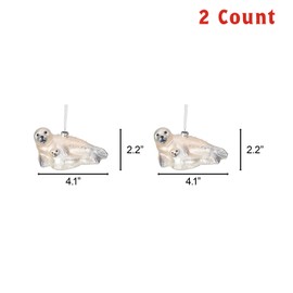 Every Day is Christmas Glass Blown Ornaments Cute Hand Made Figurines Tree Decoration (Seals)