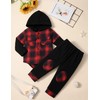 Toddler Baby Boys Clothes Flanel Lattice Button Down Hoodied Tops