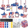 Pasimy 36 Set Patriotic 4th of July Suncatchers Paint Craft