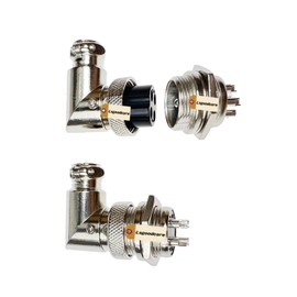 Lsgoodcare 5Pcs GX16 Elbow Aviation Plug Socket Female 90 Degree Angle 4 Pin Right Angle +5Pcs 16MM Aviation Socket 4 din Male Plug+ 5Pcs Aviation Caps