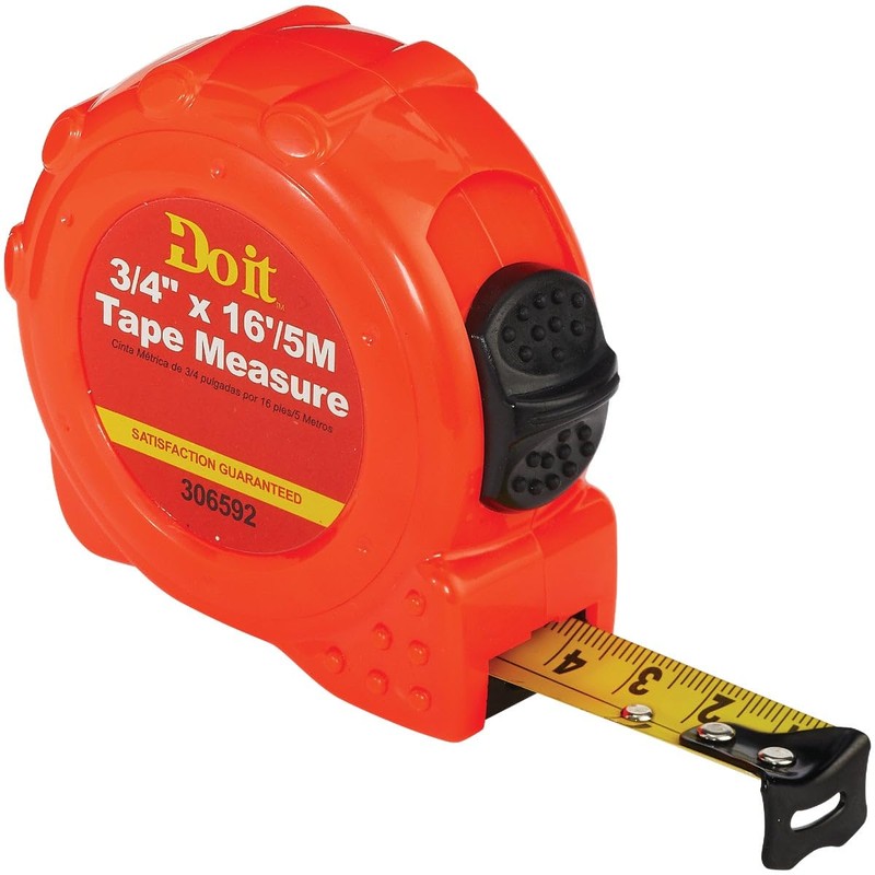 Do it English Metric Power Tape Rule, 3/4"X16' PLAST TAPE