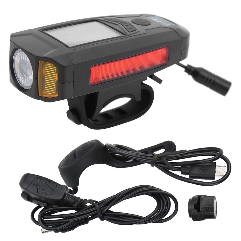 USB Bicycle Flashlight LED Computer Horn Light Bike Front Light