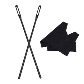 WUMUZAI Set of 2 Flute Cleaning Rod with 2 Flute Cleaning Cloth, Flute Cleaning Kit, Flute Clean Stick, Flute Recorder Cleaning Kit Tool for Music Instrument Care Polishing