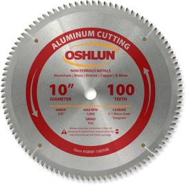 Oshlun SBNF-100100 10-Inch 100 Tooth TCG Saw Blade with 5/8-Inch Arbor for Aluminum and Non Ferrous Metals