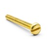 Hippo Hardware M6 (6mm X 25mm) Solid Brass Slotted Pan