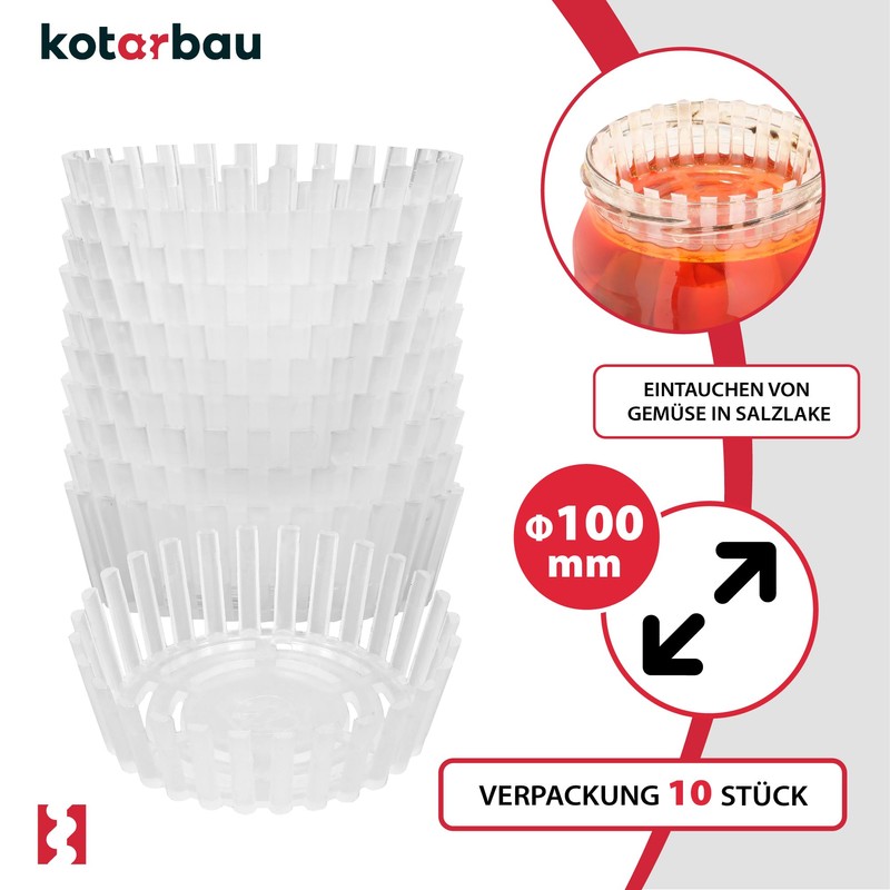 KOTARBAU® Set of 10 Fermentation Weight for Preserving Jars, Diameter