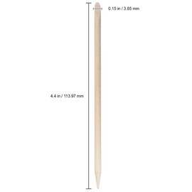 Beauticom Double Sided Cuticle Wood Stick Pusher Remover - Pointed end and Tapered Flat End - For Manicure and Pedicure Tools (300 pieces)