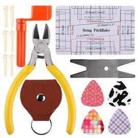 45Pcs Guitar Repairing Maintenance Tool Kit with Carry Bag Guitar Pick, For Guitar Ukulele Bass Mandolin Banjo,Guitar Care Cleaning Accessories Set, Perfect Gift for Music String Instrument Enthusiast