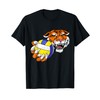 Tiger Volleyball Animal Cartoon Character T-Shirt