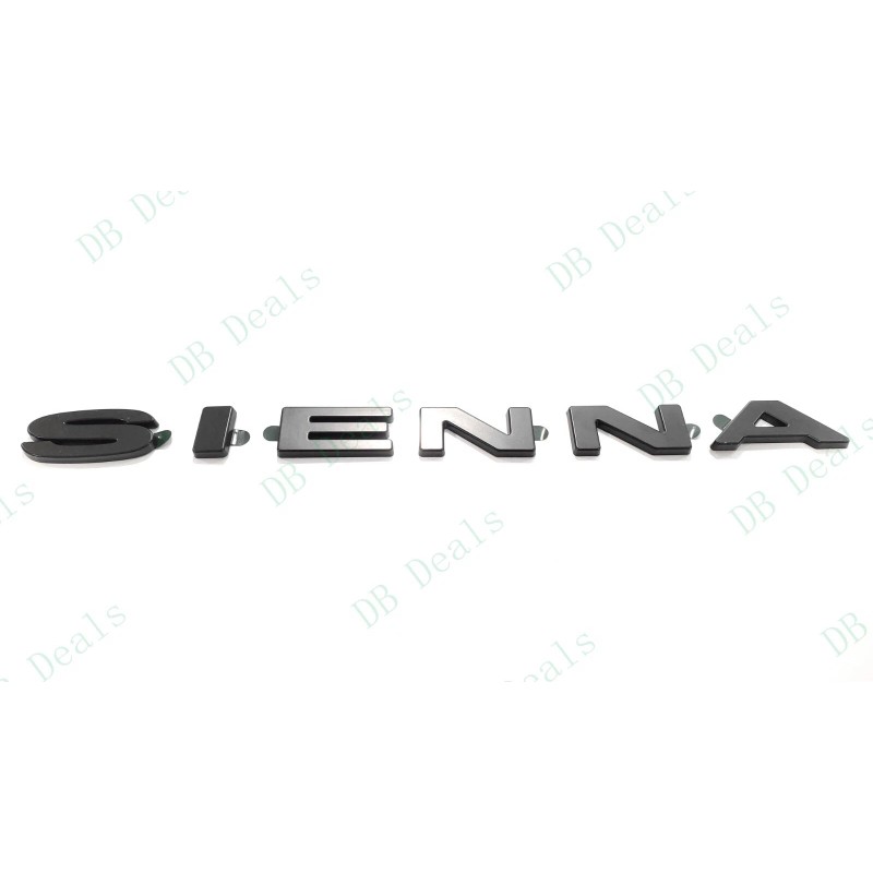 Sienna OVERLAY Rear Liftgate Matte Black SIENNA Letter Logo Emblem