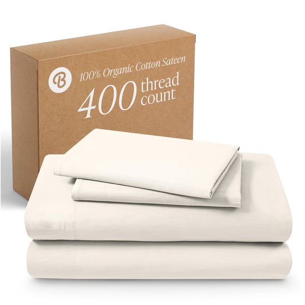 Bare Home 100% Organic Cotton Twin Sheet Set - 400