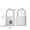 Zinc Alloy Smart Fingerprint Lock, Metal USB Charging Fingerprint Padlock