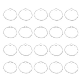 PATIKIL Open Bezels for Resin, 30 Pcs Small Alloy Hollow Circle Open Back Frame Pendants for Craft DIY Making and Crafting, Silver Tone