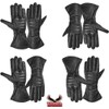 Hugger Men's Lined Gauntlet Water Resistant Leather Motorcycle Riding Gloves
