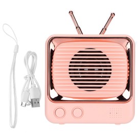 TV Shaped BT Speaker Wireless Lightweight Portable Mini Classic Style Sound SpeakerPink