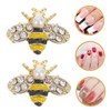SUPVOX 12pcs Alloy Bee Nail Charms Cute DIY Nail Art