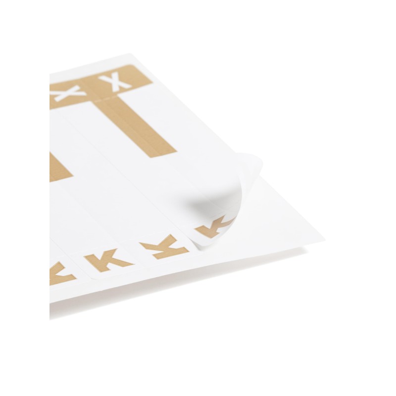 Smead AlphaZ NCC Color-Coded Label, K&X, Label Sheet, Light Brown,