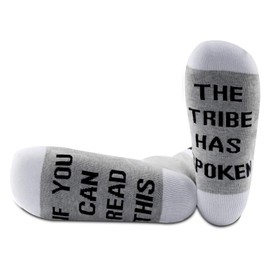 JXGZSO Survivor Socks Survivor Tv Show Inspired Gift Survivor Gift You Can Read This The Tribe Has Spoken Socks (Tribe Has Spoken)