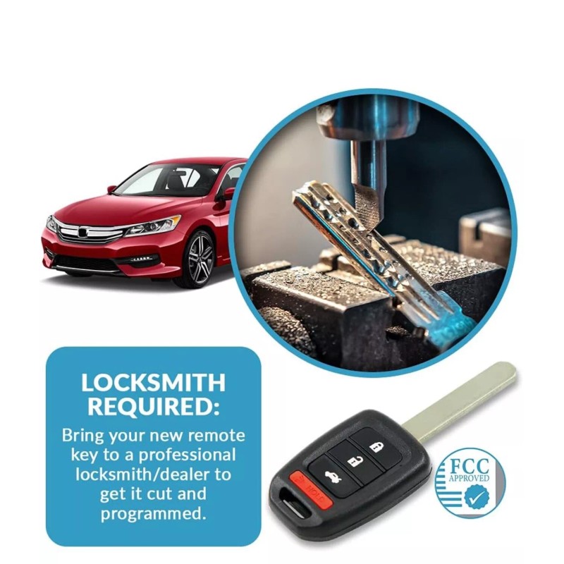 2Extreme 2 Key Honda Accord LSX ,LX Sport 2013-2015 MLBHLIK6-1T