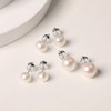 YAMI Real Pearl Earrings,Freshwater Pearl Studs for Daily Wear,Gift 9MM