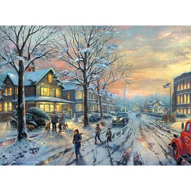 Buffalo Games - Thomas Kinkade - 100pc Kinkade - A Christmas Story - 100 Piece Jigsaw Puzzle for Families - Challenging Puzzle Perfect for Game Nights - Finished Size is 15.00 x 11.00