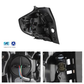 AKKON - Fits 2022-2025 GMC Terrain SLE/SLT / AT4 Black Trim Red Lens Tail Light Outer Passenger w/LED DRL Running