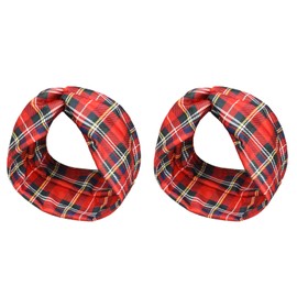 NAUZE 2 Pack Tartan Headband Women Headband Elastic Twisted Headband Hairband Turban Soft