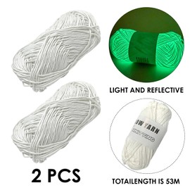 2 Pack of Glowing Knitting and Crochet Yarn, Handmade DIY self-Luminous Yarn Balls, Perfect for Knitting Scarves, Small Toys, Ornaments and Children's Toys.