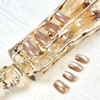 30 piezas de uñas postizas de color marrón ombré brillante,