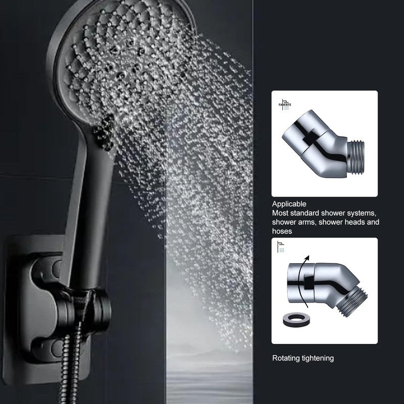 Shower Head Holder Handhold Shower Elbow Adapter Brass Adjustable Shower