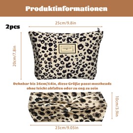 Kosmetiktasche Damen, Kulturtasche Damen mit Haarband, Schminktisch Organizer, Kulturbeutel Damen für Reisen und Fitness, Multifunktionale Schminkkoffer für Damen und Mädchen
