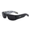 Locs Sunglasses Hardcore Black 0103, Black / Bandana White, Adult,