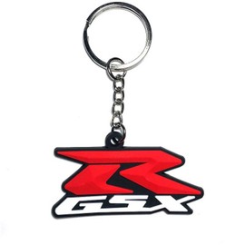 XIDAODIT Motorcycle Key Ring 3D Embroidery keychain for Suzuki GSXR 600 750 1000 GSX1300R GSF 650 K1 K2 K3 K4 K5 K6 K7, Black, 1