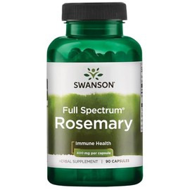 Swanson Full Spectrum Rosemary - Herbal Supplement Promoting Immune Health Support - Natural Formula to Help Defend The Body & Support Overall Wellness - (90 Capsules, 400mg Each)