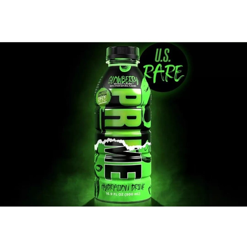 Prime RARE GLOWBERRY PRIME HYDRATION LIMITED EDITION BOTTLE (Unopened) LOGAN