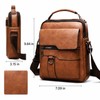 Men’s PU Leather Crossbody Shoulder Bag for Travel & Daily