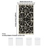 Black Floral Mid Century Shower Curtain, 36x72 Inch Waterproof Polyester