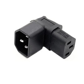 CABLEPELADO IEC C14 to C13 Angled Adapter C14 to C13 Plug IEC 320 C13 to C14 90 Degree 10A 250V Suitable for Computer, Monitor, Printer, UPS UPS Server Black | 90º
