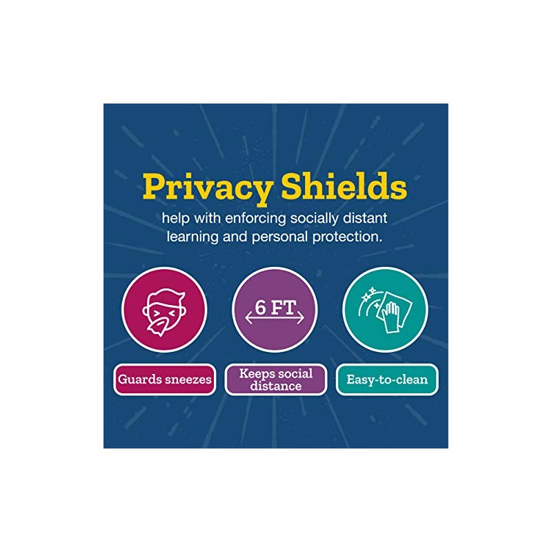 Really Good Stuff Plastic Privacy Shields for Student Desks –