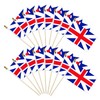 16 Pack Small UK United Kingdom Flags on Stick -