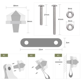 mookaitedecor Set of 2 Rock Quartz Crystal Hexagon Drawer Knobs, Hexagonal Stone with Leather Drawer Pulls Handles for Kitchen Cabinet Cupboard Decor