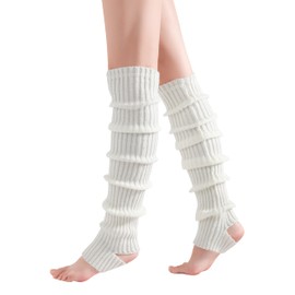Pleneal 1/2 Pairs Leg Warmers - Leg Warmers for Women Soft Warm Ribbed Knit Leg Warmers for 80s Party, Yoga, Ballet & Dance