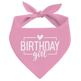 Dog Bandana, Birthday Girl, Dog Birthday Bandana, Pink Pet Dogs Scarf Accessories, Pet Dogs Triangle Scarf, Pets Muffler for Small Medium, Pets Lovers Gift