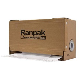 750' x 14" White/White Protective Paper Cushioning Wrap (Bubble Alternative) Geami GreenWrap WrapPak ExBox