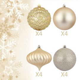 Busy Bee Christmas Tree Baubles, Shatterproof Christmas Tree Decorations, for Xmas Party, Wedding, Decor Ornaments, Hooks Included