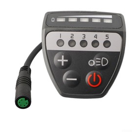 Electric Bicycle LCD Display, Compatible with Bafang BBS01 02 M400 M620 Middle Motor UART Communication Protocol, 10 x 5 x 3 cm, E-Bike Display, E-Bike Instrument Control Panel for Mid Motor