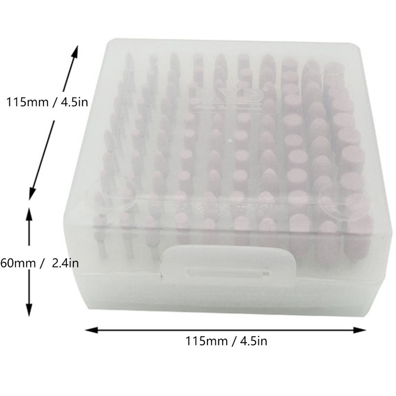 100Pcs Polishing Stone Head Grinding Wheel Burr Bit for Grinder