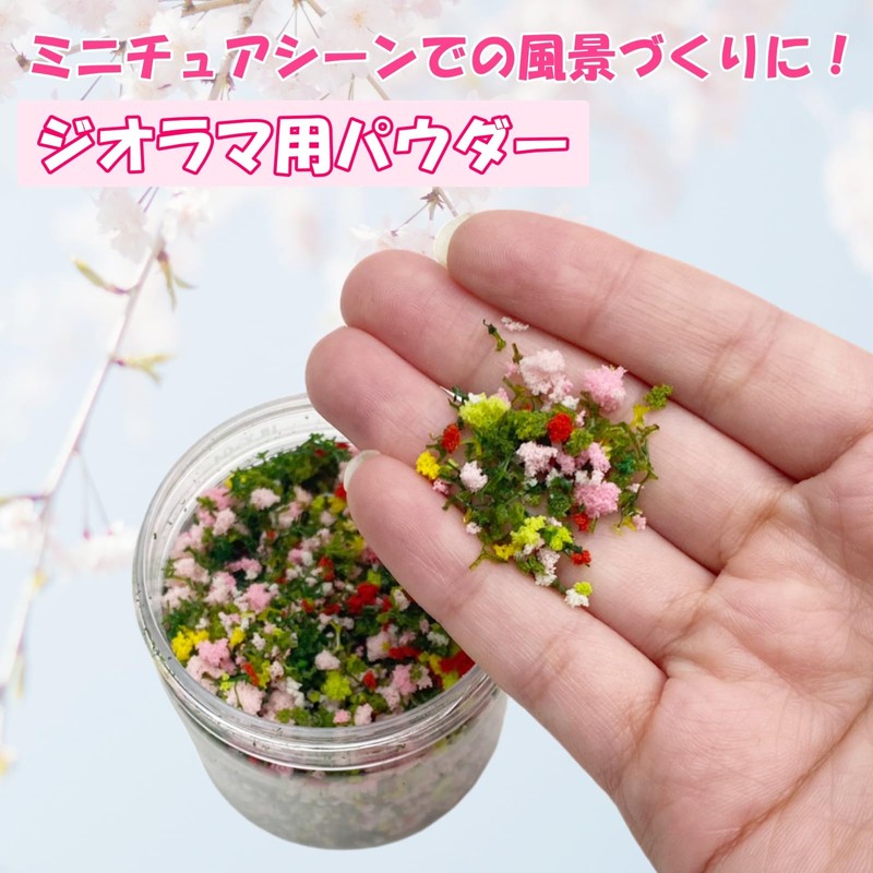 Lunali Diorama Powder Spring Cherry Blossom Miniature Model DIY Craft